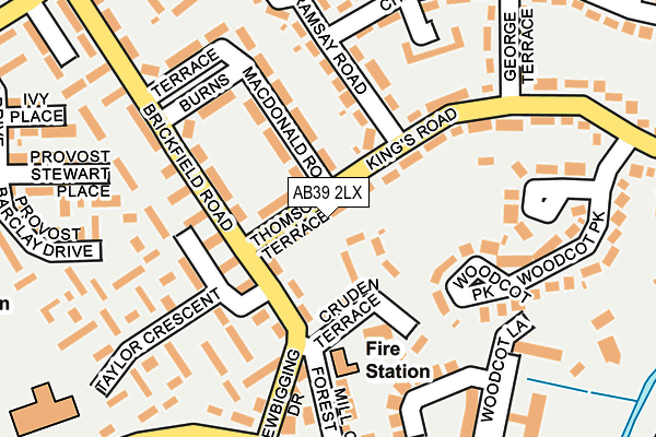 AB39 2LX map - OS OpenMap – Local (Ordnance Survey) AB39 2LX map - OS OpenMap – Local (Ordnance Survey)