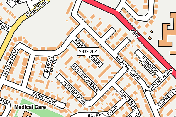 AB39 2LZ map - OS OpenMap – Local (Ordnance Survey) AB39 2LZ map - OS OpenMap – Local (Ordnance Survey)