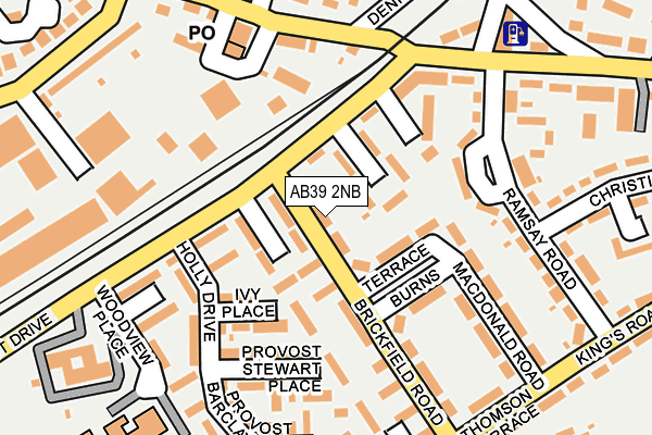AB39 2NB map - OS OpenMap – Local (Ordnance Survey) AB39 2NB map - OS OpenMap – Local (Ordnance Survey)