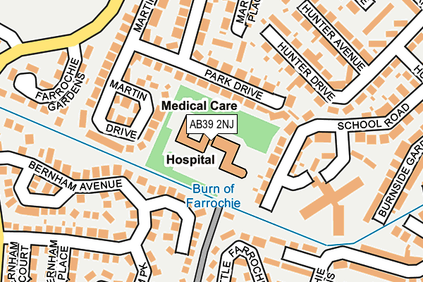 AB39 2NJ map - OS OpenMap – Local (Ordnance Survey)