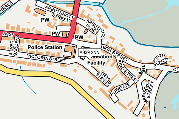 AB39 2NN map - OS OpenMap – Local (Ordnance Survey)