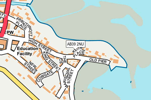 AB39 2NU map - OS OpenMap – Local (Ordnance Survey)