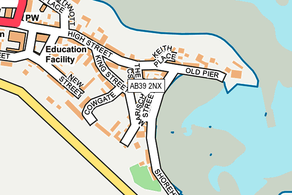 AB39 2NX map - OS OpenMap – Local (Ordnance Survey) AB39 2NX map - OS OpenMap – Local (Ordnance Survey)