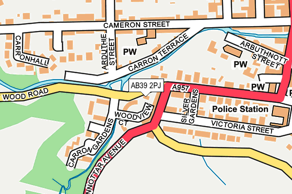 AB39 2PJ map - OS OpenMap – Local (Ordnance Survey) AB39 2PJ map - OS OpenMap – Local (Ordnance Survey)