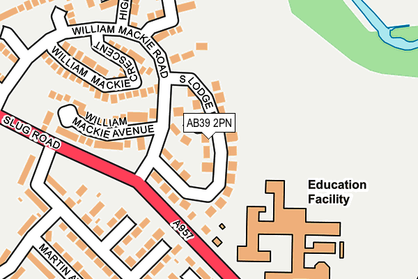 AB39 2PN map - OS OpenMap – Local (Ordnance Survey) AB39 2PN map - OS OpenMap – Local (Ordnance Survey)