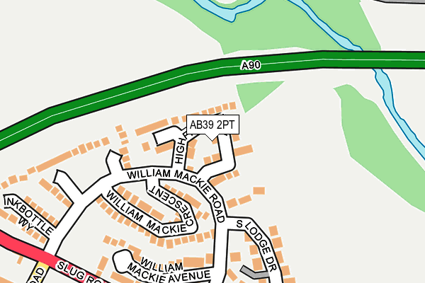 AB39 2PT map - OS OpenMap – Local (Ordnance Survey) AB39 2PT map - OS OpenMap – Local (Ordnance Survey)