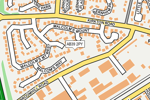 AB39 2PY map - OS OpenMap – Local (Ordnance Survey) AB39 2PY map - OS OpenMap – Local (Ordnance Survey)
