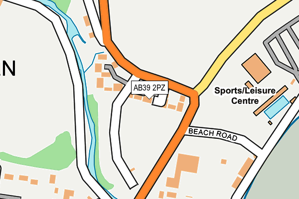 AB39 2PZ map - OS OpenMap – Local (Ordnance Survey) AB39 2PZ map - OS OpenMap – Local (Ordnance Survey)