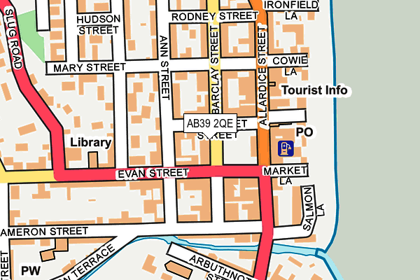 AB39 2QE map - OS OpenMap – Local (Ordnance Survey) AB39 2QE map - OS OpenMap – Local (Ordnance Survey)