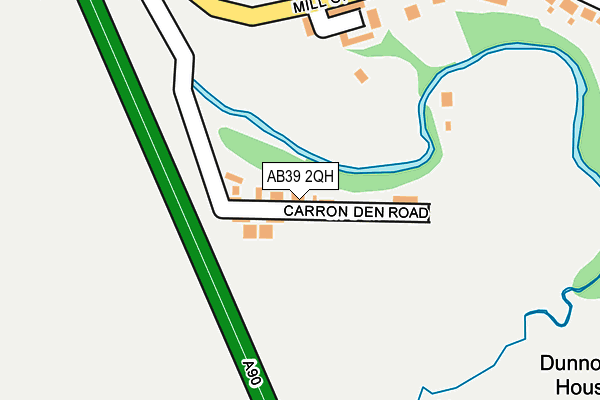 AB39 2QH map - OS OpenMap – Local (Ordnance Survey) AB39 2QH map - OS OpenMap – Local (Ordnance Survey)
