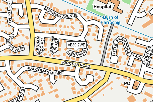 AB39 2WE map - OS OpenMap – Local (Ordnance Survey) AB39 2WE map - OS OpenMap – Local (Ordnance Survey)