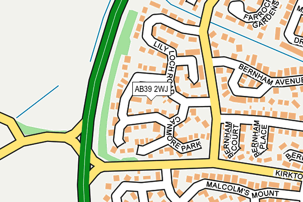 AB39 2WJ map - OS OpenMap – Local (Ordnance Survey) AB39 2WJ map - OS OpenMap – Local (Ordnance Survey)