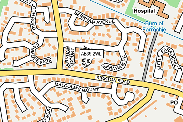 AB39 2WL map - OS OpenMap – Local (Ordnance Survey) AB39 2WL map - OS OpenMap – Local (Ordnance Survey)