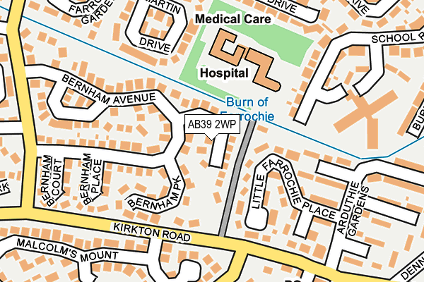 AB39 2WP map - OS OpenMap – Local (Ordnance Survey) AB39 2WP map - OS OpenMap – Local (Ordnance Survey)