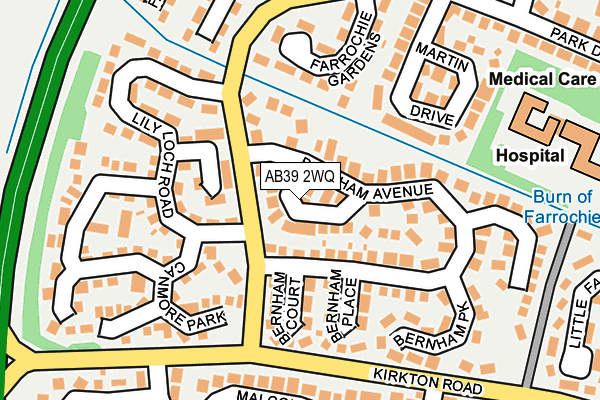 AB39 2WQ map - OS OpenMap – Local (Ordnance Survey) AB39 2WQ map - OS OpenMap – Local (Ordnance Survey)
