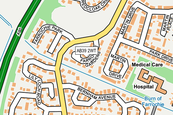 AB39 2WT map - OS OpenMap – Local (Ordnance Survey) AB39 2WT map - OS OpenMap – Local (Ordnance Survey)