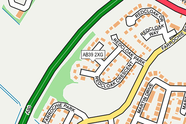 AB39 2XG map - OS OpenMap – Local (Ordnance Survey) AB39 2XG map - OS OpenMap – Local (Ordnance Survey)