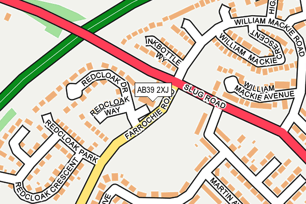 AB39 2XJ map - OS OpenMap – Local (Ordnance Survey) AB39 2XJ map - OS OpenMap – Local (Ordnance Survey)