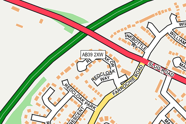 AB39 2XW map - OS OpenMap – Local (Ordnance Survey) AB39 2XW map - OS OpenMap – Local (Ordnance Survey)