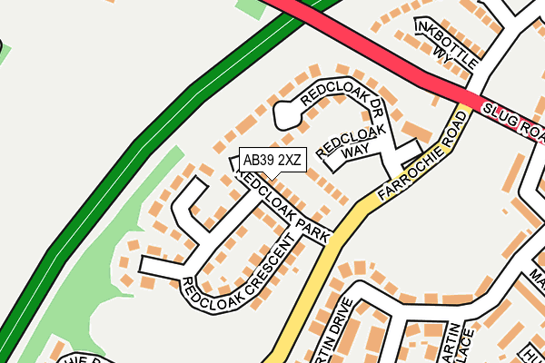 AB39 2XZ map - OS OpenMap – Local (Ordnance Survey) AB39 2XZ map - OS OpenMap – Local (Ordnance Survey)