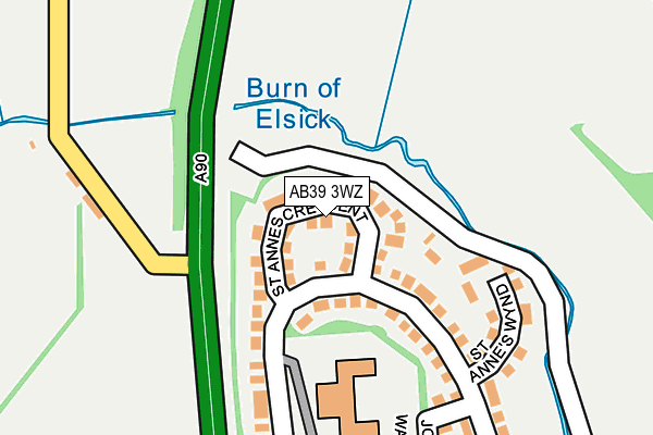 AB39 3WZ map - OS OpenMap – Local (Ordnance Survey) AB39 3WZ map - OS OpenMap – Local (Ordnance Survey)