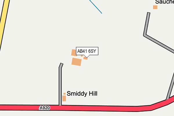 AB41 6SY map - OS OpenMap – Local (Ordnance Survey)