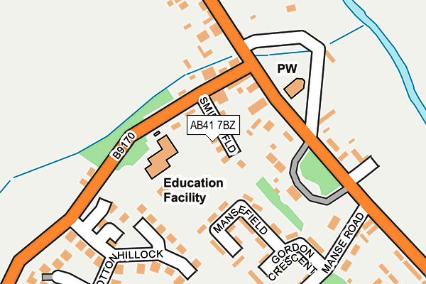 AB41 7BZ map - OS OpenMap – Local (Ordnance Survey) AB41 7BZ map - OS OpenMap – Local (Ordnance Survey)