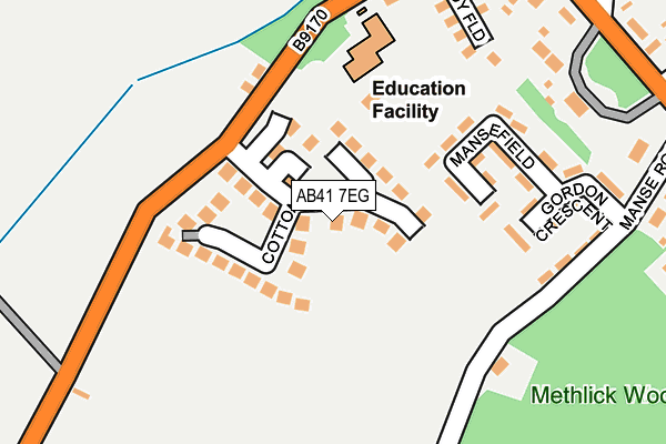 AB41 7EG map - OS OpenMap – Local (Ordnance Survey) AB41 7EG map - OS OpenMap – Local (Ordnance Survey)