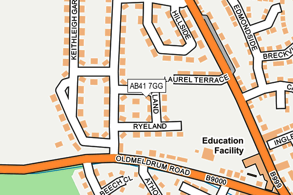 AB41 7GG map - OS OpenMap – Local (Ordnance Survey) AB41 7GG map - OS OpenMap – Local (Ordnance Survey)