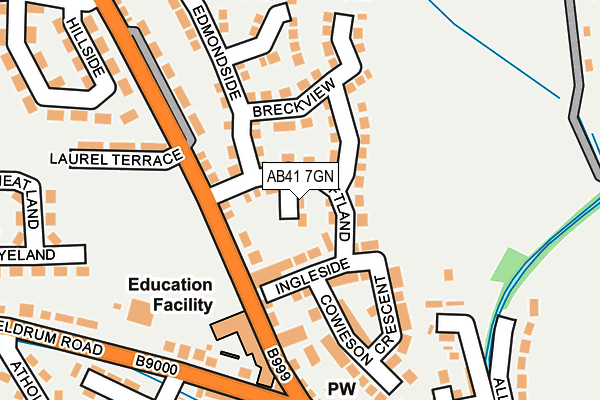 AB41 7GN map - OS OpenMap – Local (Ordnance Survey) AB41 7GN map - OS OpenMap – Local (Ordnance Survey)
