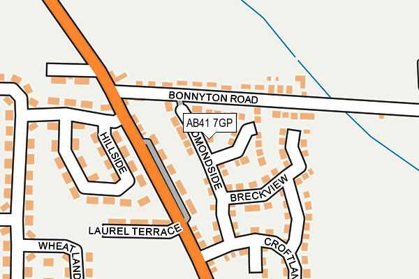 AB41 7GP map - OS OpenMap – Local (Ordnance Survey) AB41 7GP map - OS OpenMap – Local (Ordnance Survey)