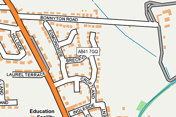 AB41 7GQ map - OS OpenMap – Local (Ordnance Survey) AB41 7GQ map - OS OpenMap – Local (Ordnance Survey)