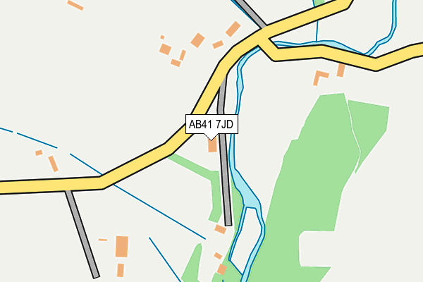AB41 7JD map - OS OpenMap – Local (Ordnance Survey) AB41 7JD map - OS OpenMap – Local (Ordnance Survey)