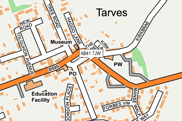 AB41 7JW map - OS OpenMap – Local (Ordnance Survey) AB41 7JW map - OS OpenMap – Local (Ordnance Survey)