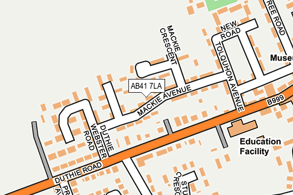 AB41 7LA map - OS OpenMap – Local (Ordnance Survey) AB41 7LA map - OS OpenMap – Local (Ordnance Survey)