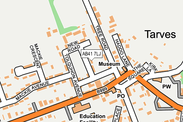 AB41 7LJ map - OS OpenMap – Local (Ordnance Survey) AB41 7LJ map - OS OpenMap – Local (Ordnance Survey)