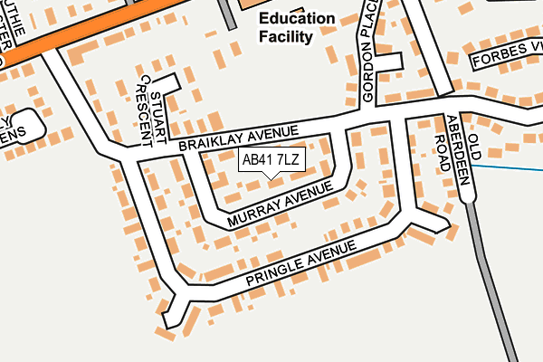 AB41 7LZ map - OS OpenMap – Local (Ordnance Survey) AB41 7LZ map - OS OpenMap – Local (Ordnance Survey)