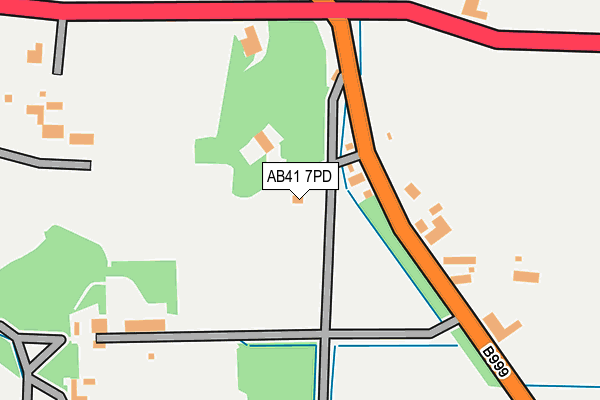 AB41 7PD map - OS OpenMap – Local (Ordnance Survey) AB41 7PD map - OS OpenMap – Local (Ordnance Survey)