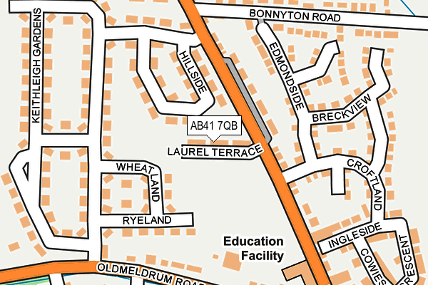 AB41 7QB map - OS OpenMap – Local (Ordnance Survey) AB41 7QB map - OS OpenMap – Local (Ordnance Survey)