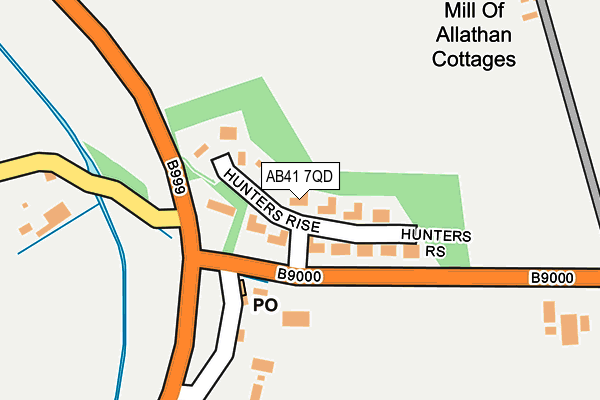 AB41 7QD map - OS OpenMap – Local (Ordnance Survey) AB41 7QD map - OS OpenMap – Local (Ordnance Survey)