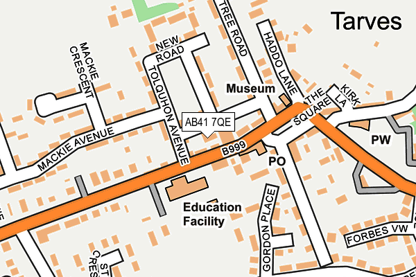 AB41 7QE map - OS OpenMap – Local (Ordnance Survey) AB41 7QE map - OS OpenMap – Local (Ordnance Survey)