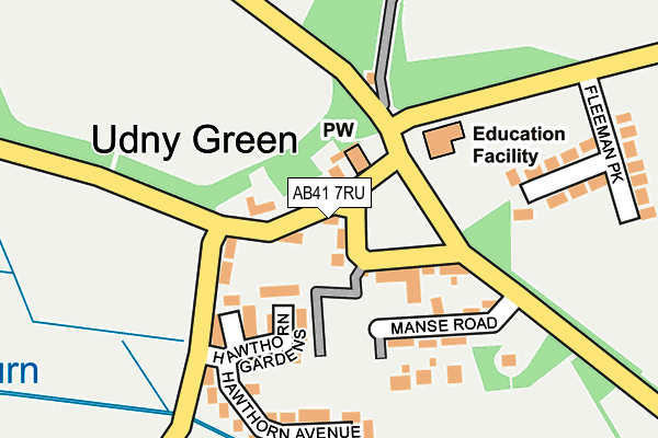 AB41 7RU map - OS OpenMap – Local (Ordnance Survey) AB41 7RU map - OS OpenMap – Local (Ordnance Survey)