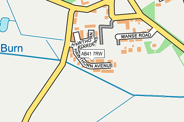 AB41 7RW map - OS OpenMap – Local (Ordnance Survey) AB41 7RW map - OS OpenMap – Local (Ordnance Survey)