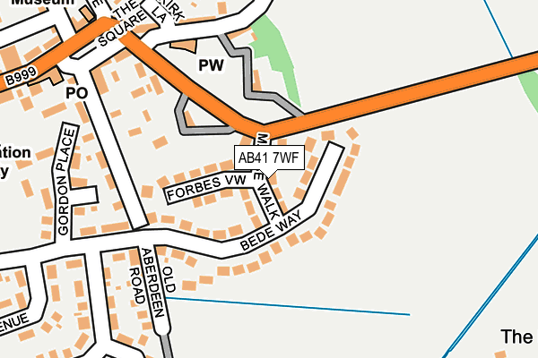 AB41 7WF map - OS OpenMap – Local (Ordnance Survey) AB41 7WF map - OS OpenMap – Local (Ordnance Survey)