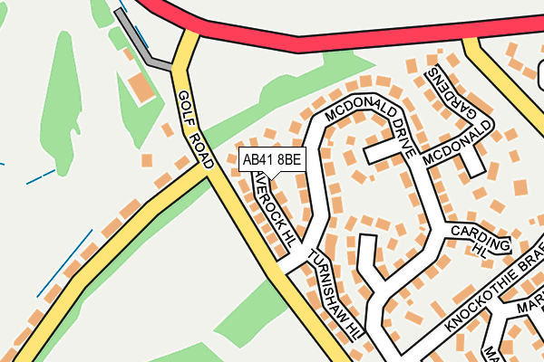 AB41 8BE map - OS OpenMap – Local (Ordnance Survey) AB41 8BE map - OS OpenMap – Local (Ordnance Survey)