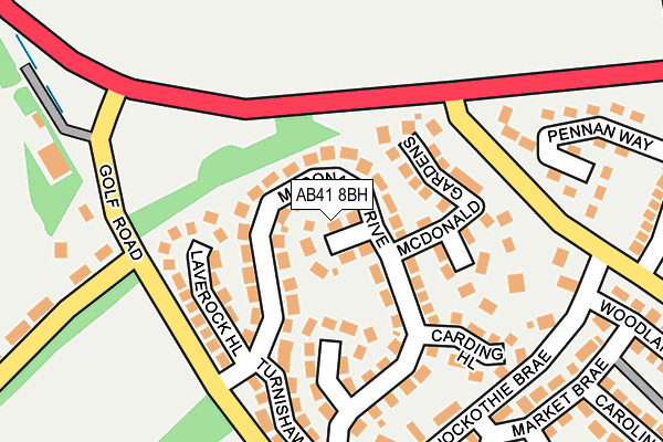 AB41 8BH map - OS OpenMap – Local (Ordnance Survey) AB41 8BH map - OS OpenMap – Local (Ordnance Survey)