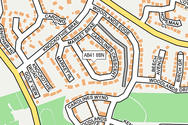 AB41 8BN map - OS OpenMap – Local (Ordnance Survey) AB41 8BN map - OS OpenMap – Local (Ordnance Survey)