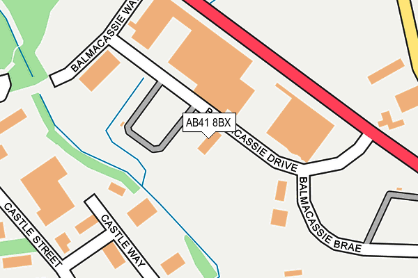 AB41 8BX map - OS OpenMap – Local (Ordnance Survey) AB41 8BX map - OS OpenMap – Local (Ordnance Survey)