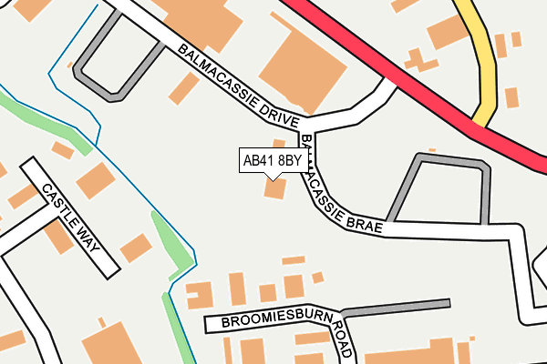 AB41 8BY map - OS OpenMap – Local (Ordnance Survey) AB41 8BY map - OS OpenMap – Local (Ordnance Survey)