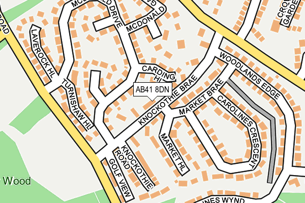 AB41 8DN map - OS OpenMap – Local (Ordnance Survey) AB41 8DN map - OS OpenMap – Local (Ordnance Survey)